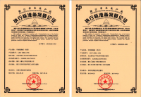 執(zhí)行標準備案登記證